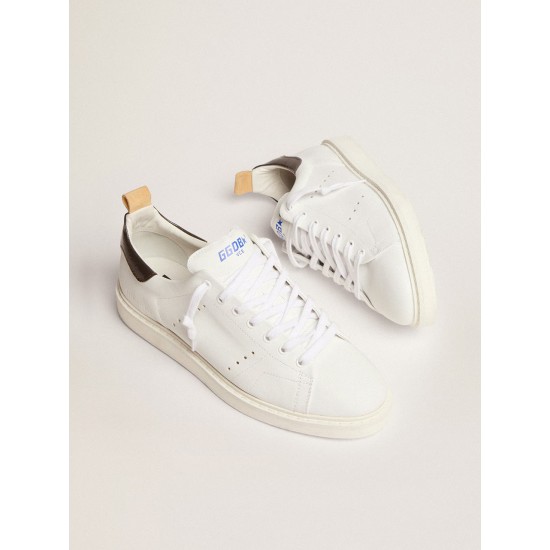 Men's Starter in white naplack with painted leather heel tab