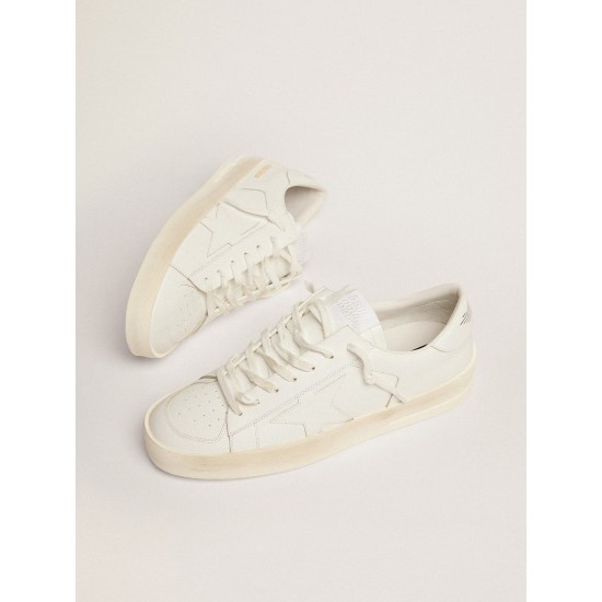Men's Stardan in white leather