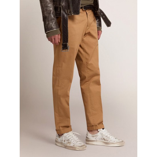 Men's Stardan in white leather with distressed effect