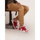 Men's Stardan in white and red leather