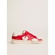 Men's Stardan in white and red leather