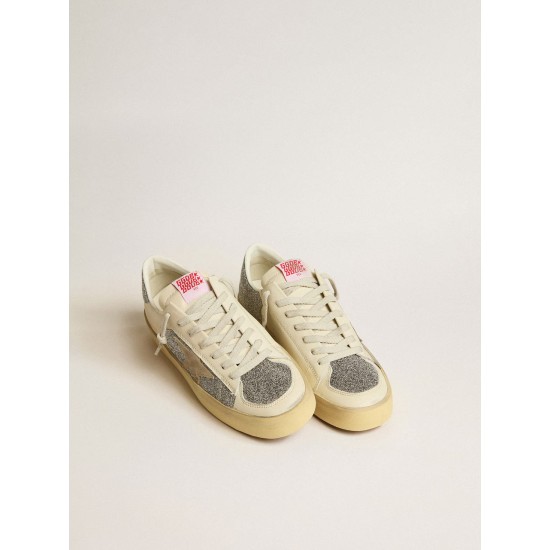 Men's Stardan in suede with sand star and Swarovski crystal inserts