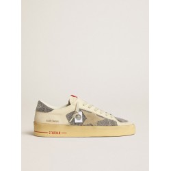 Men's Stardan in suede with sand star and Swarovski crystal inserts