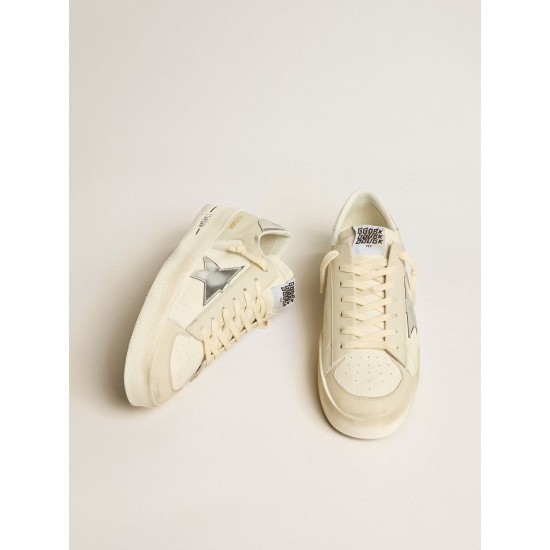 Men's Stardan in nappa leather with silver mirror-effect star and heel tab