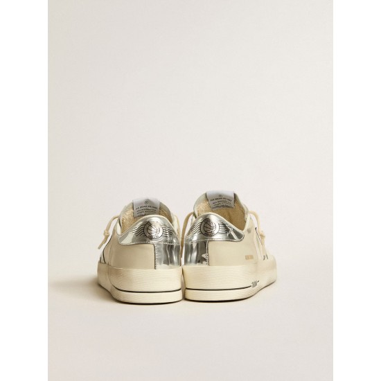 Men's Stardan in nappa leather with silver mirror-effect star and heel tab