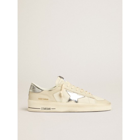 Men's Stardan in nappa leather with silver mirror-effect star and heel tab