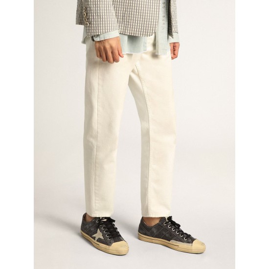 Men's V-Star LTD in black canvas with ice-gray star and heel tab