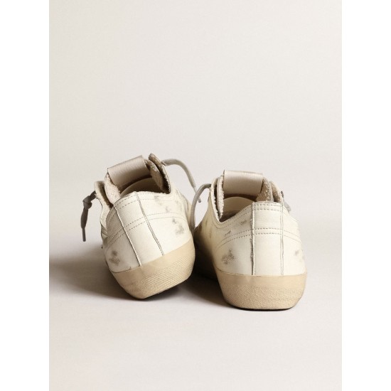 V-Star sneakers in off-white nappa leather with black nubuck star