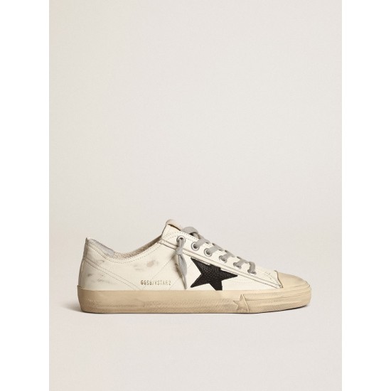 V-Star sneakers in off-white nappa leather with black nubuck star