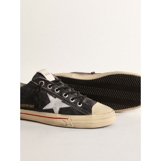 V-Star LTD in blue leather with silver metallic leather star