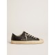 Men's V-Star in black nappa leather with a black leather star