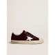 Men’s V-Star LTD in burgundy velvet with white leather star