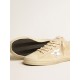 Men’s V-Star in pearl suede with silver metallic leather star