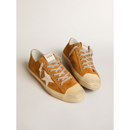 Men's V-Star LTD in camel suede with a milk-white leather star
