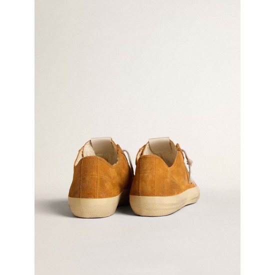 Men's V-Star LTD in camel suede with a milk-white leather star