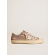 Men's V-Star in dove-gray suede with light gray leather star