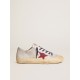 Men's V-Star LTD in silver metallic suede with red suede star