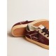 Men’s Super-Star Penstar LAB in burgundy suede with perforated star