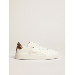 Men's Purestar in white leather with tone-on-tone star