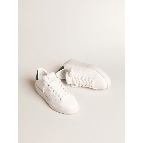 Purestar with white bio-based star and mat green leather heel tab