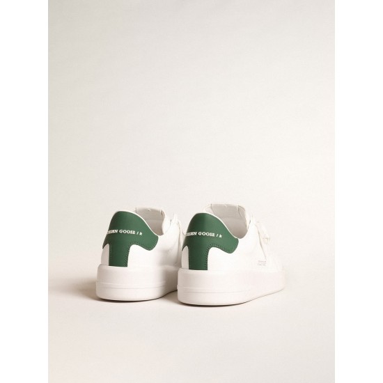 Purestar with white bio-based star and mat green leather heel tab