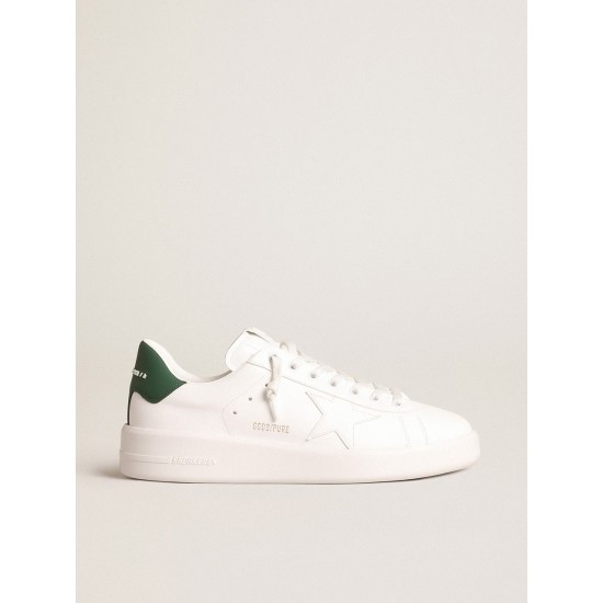 Purestar with white bio-based star and mat green leather heel tab