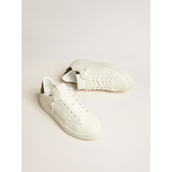 Purestar with white star and burgundy lizard-print heel tab