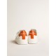 Men's Purestar with white leather star and orange heel tab