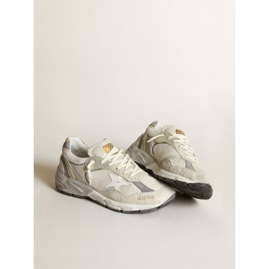 Men's Dad-Star in white and gray suede and white leather star