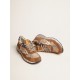 Men's Dad-Star in tobacco-colored mesh and suede with white star