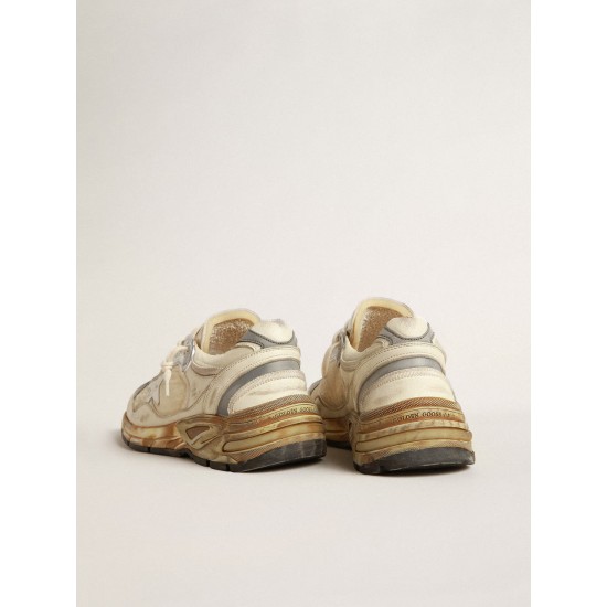 Men’s Dad-Star in beige nappa and nylon with white leather star