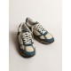Men’s Dad-Star in petrol-blue suede with white leather star