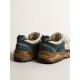 Men’s Dad-Star in petrol-blue suede with white leather star