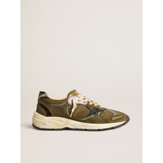 Men’s Dad-Star in suede and mesh with black leather star and heel tab