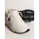 Running Sole in white mesh and nappa leather with a blue star