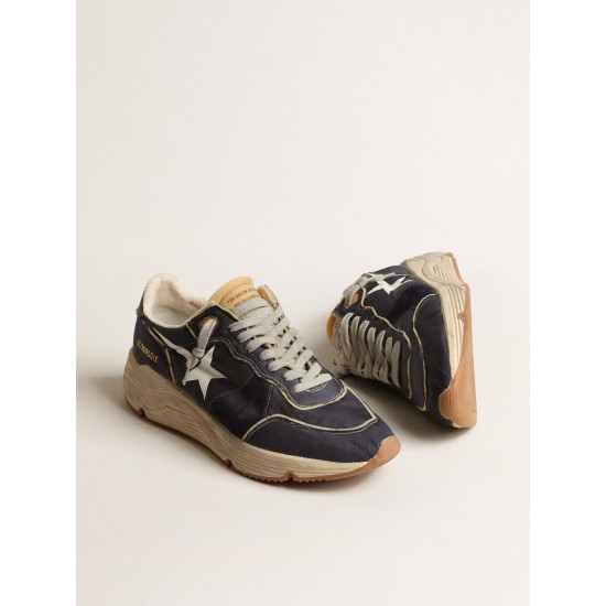Running Sole in blue nylon with white printed star