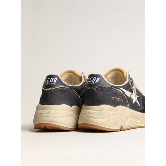 Running Sole in blue nylon with white printed star