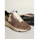 Men's Running Sole in olive green mesh and leather with cream star