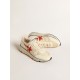 Men’s Running Sole LTD in beige nylon with red leather star
