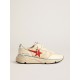 Men’s Running Sole LTD in beige nylon with red leather star
