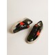 Men's Stardan LAB in black and green patent leather with orange star
