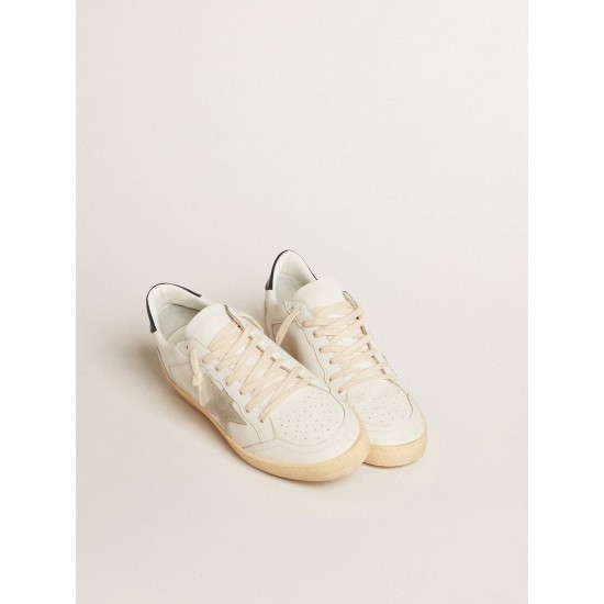 Ball Star with ice-gray suede star and blue leather heel tab