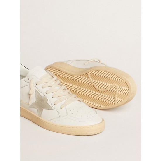 Ball Star with ice-gray suede star and blue leather heel tab