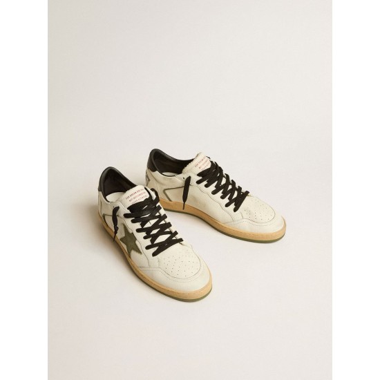 Men's Ball Star LTD in nappa leather with canvas star and black leather heel tab