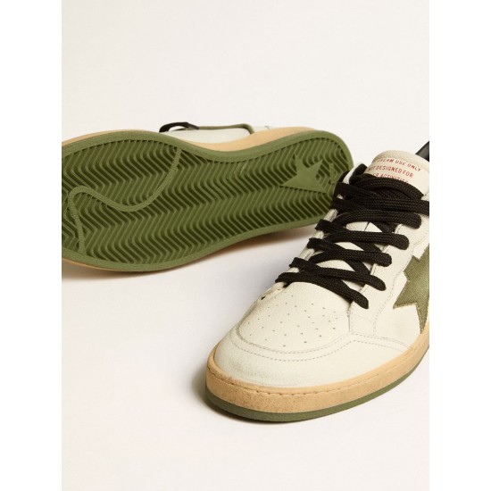Men's Ball Star LTD in nappa leather with canvas star and black leather heel tab