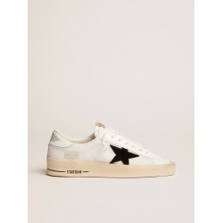Men's Stardan in white mesh with black suede star