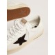 Men's Stardan in white mesh with black suede star