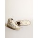 Francy sneakers in ivory canvas with white leather star