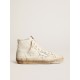 Francy sneakers in ivory canvas with white leather star