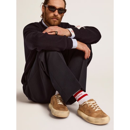 Men's Space-Star in tobacco-colored suede and shearling lining